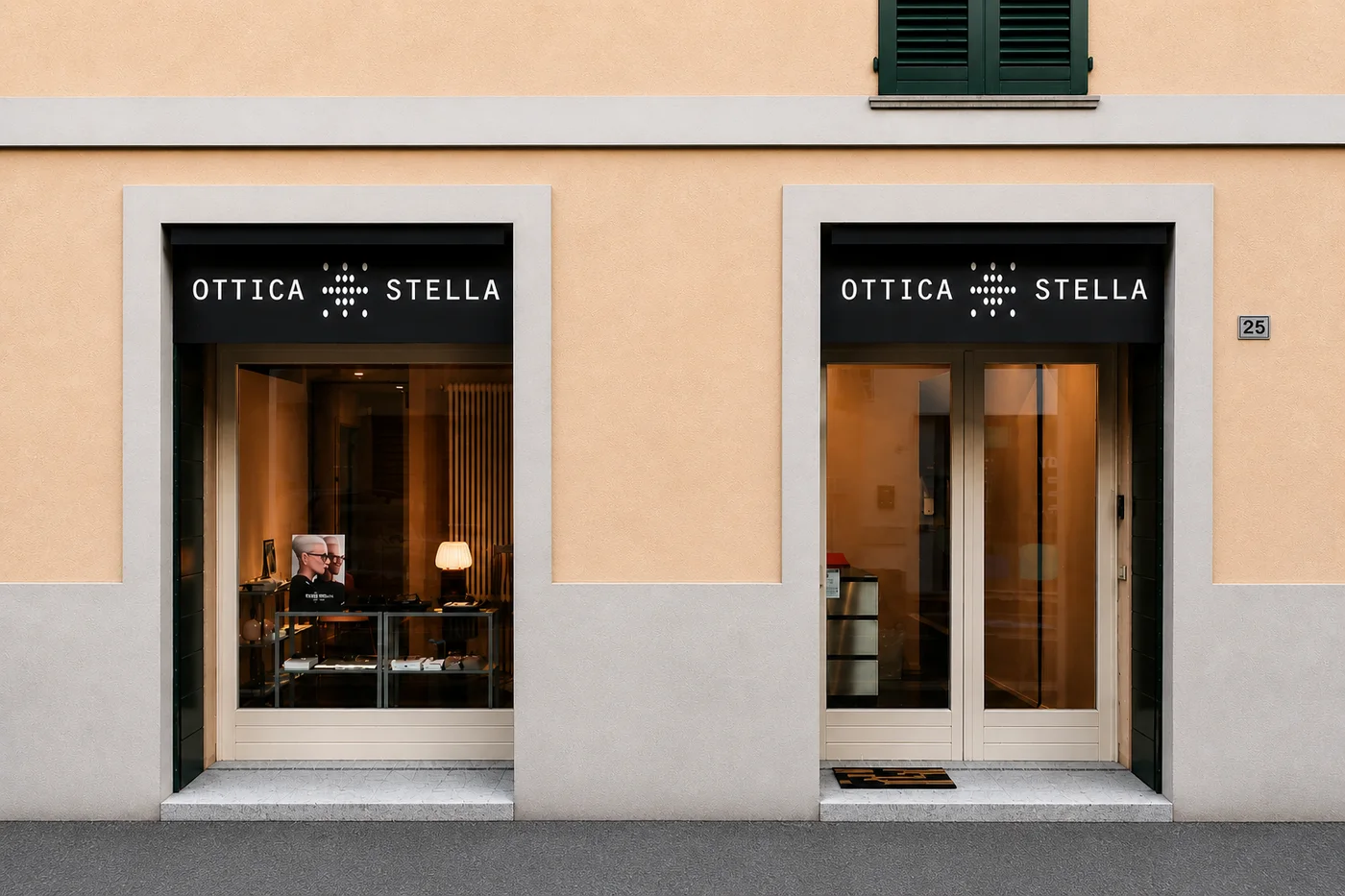 Interno Ottica Stella preparato per una consulenza su appuntamento